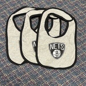 3 pack Brooklyn nets bib set one size